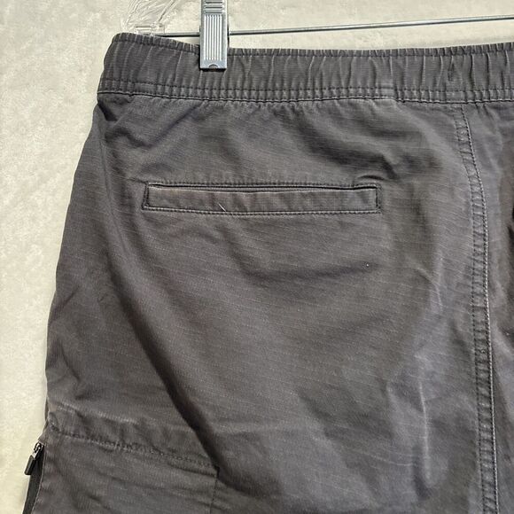 Vuori Ripstop Shorts Grey Lightweight Zip Pocket Drawstring Men's Size XL Fading - Picture 7 of 16